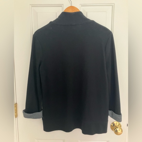 Express black soft knit blazer with gray lining and cuffs - Picture 2 of 4